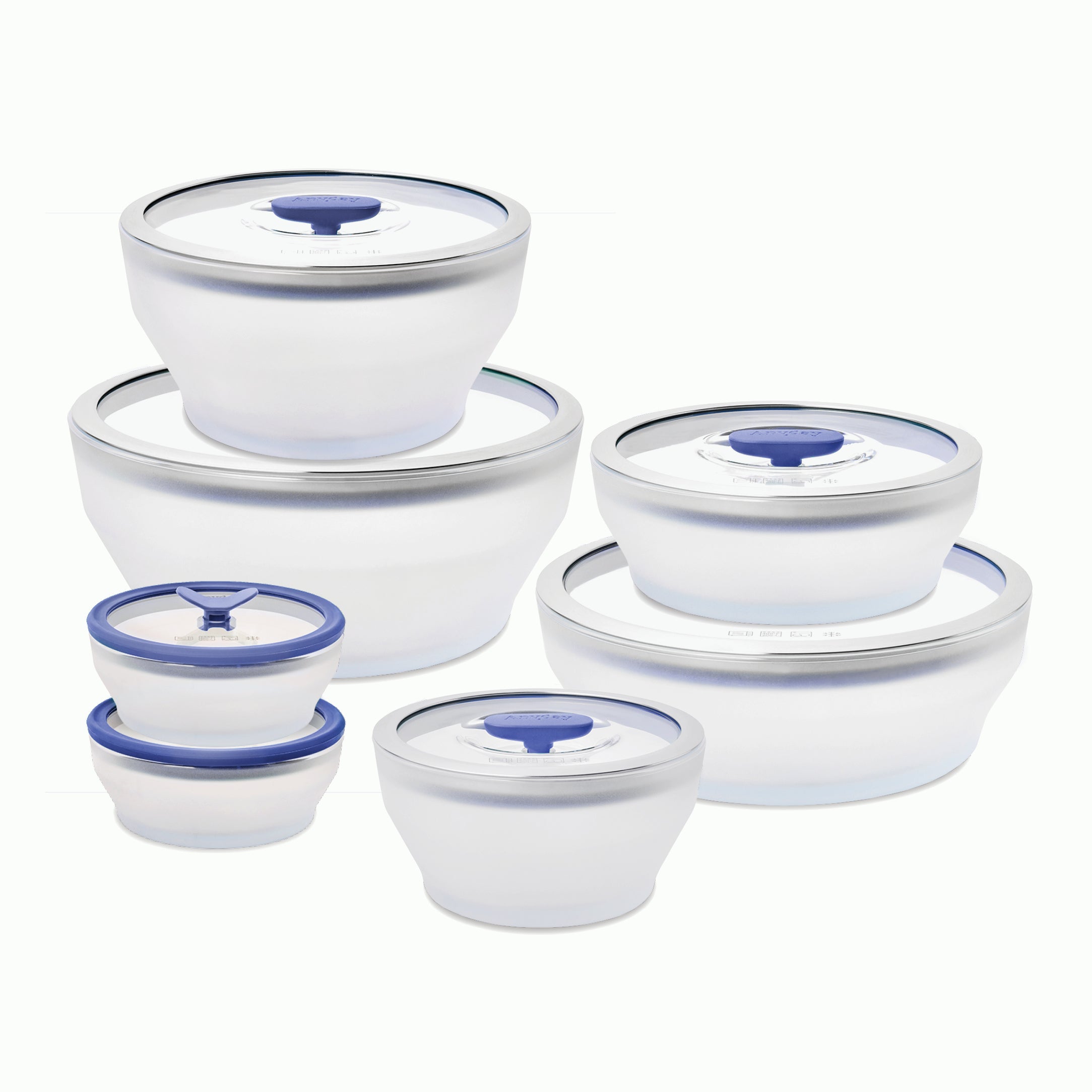 14-Piece Glass Round Dish Set