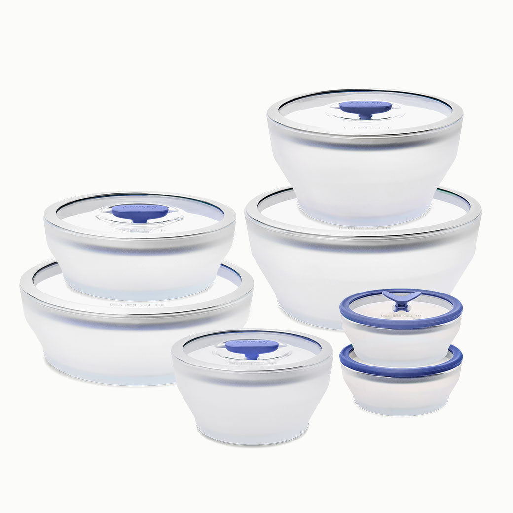 14-Piece Glass Round Dish Set