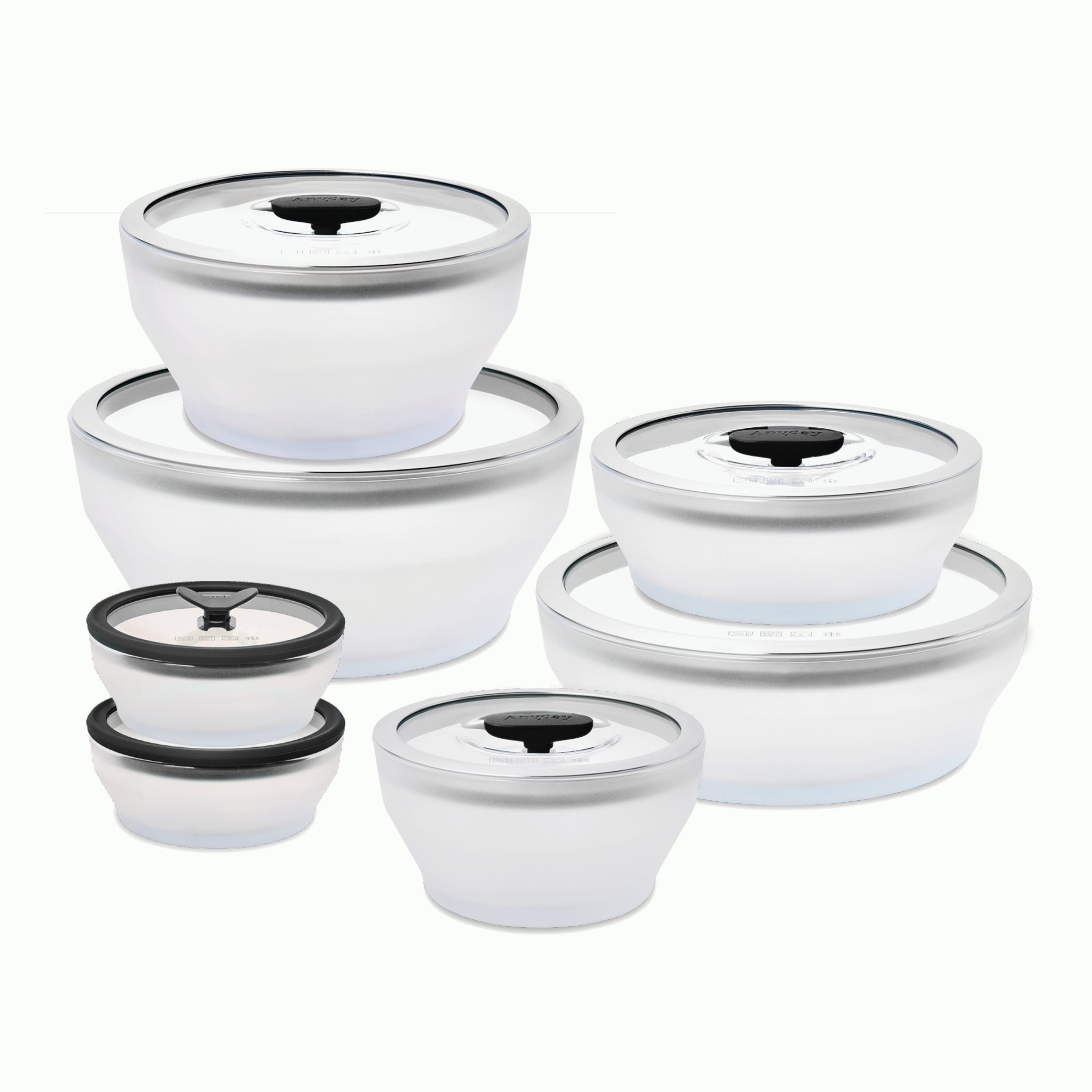 14-Piece Glass Round Dish Set