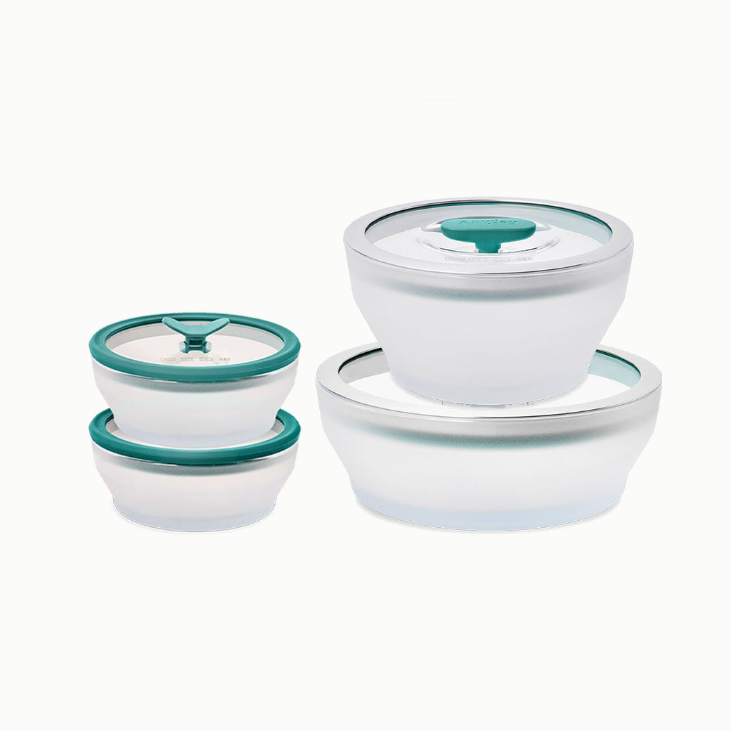 Anyday 8-Piece Compact Frosted Glass Cookware & Storage Set