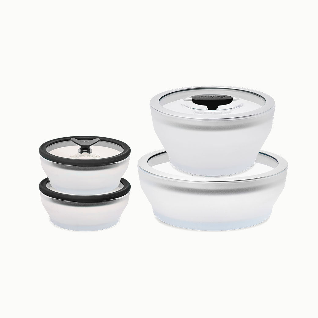 8-Piece Glass Round Dish Small Spaces Set