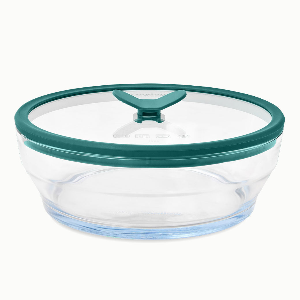 7-Cup Glass Round Shallow Dish