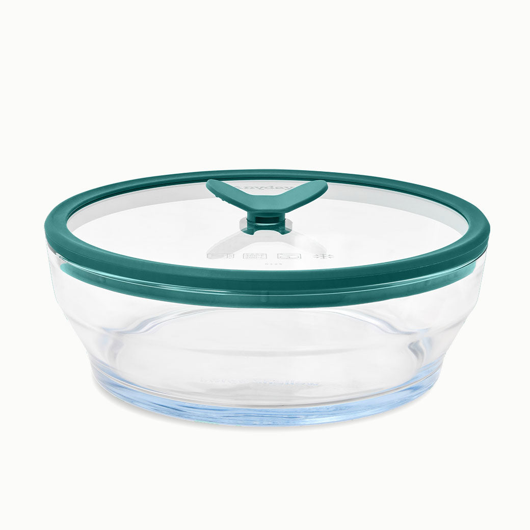 7-Cup Glass Round Shallow Dish