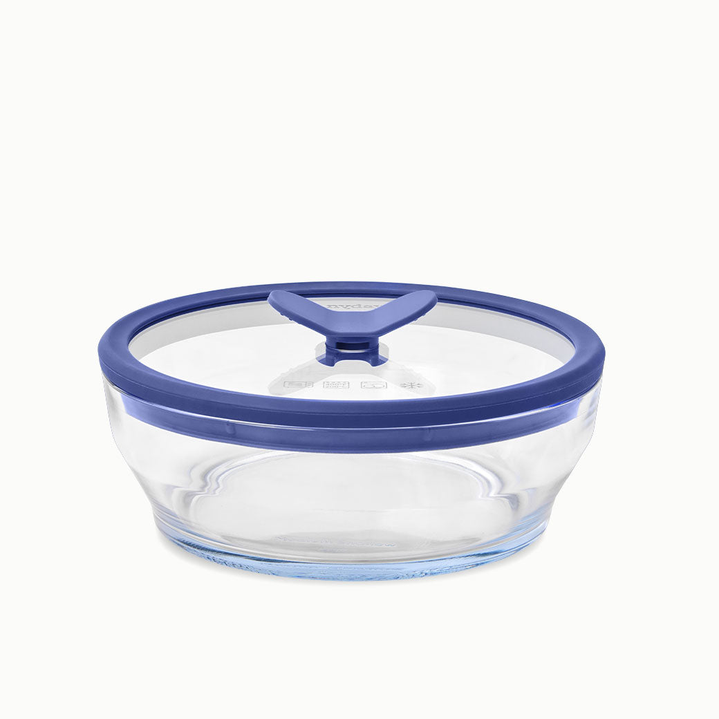 4-Cup Glass Round Shallow Dish