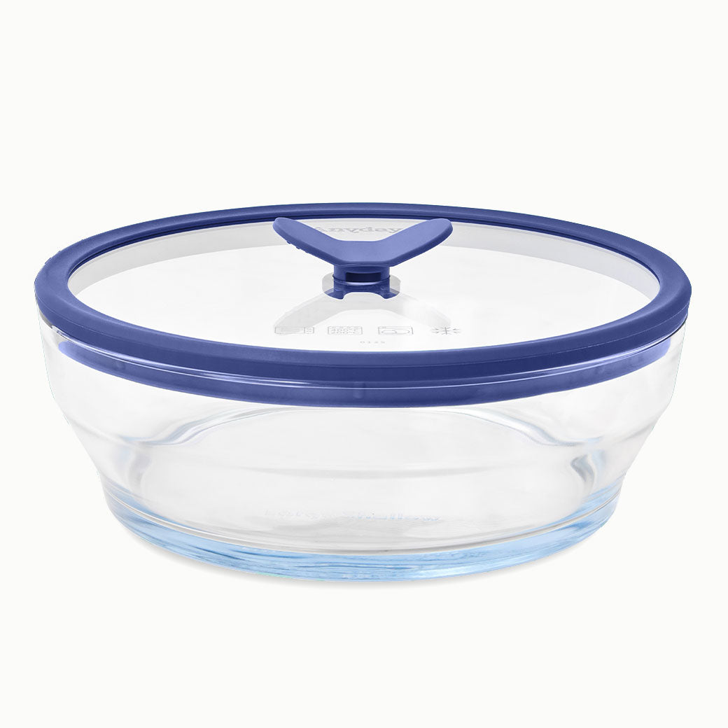 7-Cup Glass Round Shallow Dish