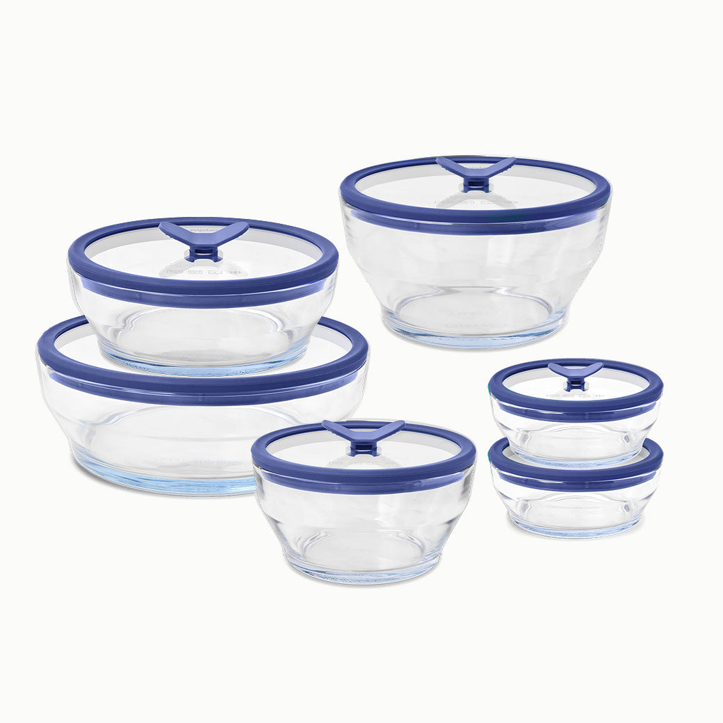 12-Piece Glass Round Dish Set