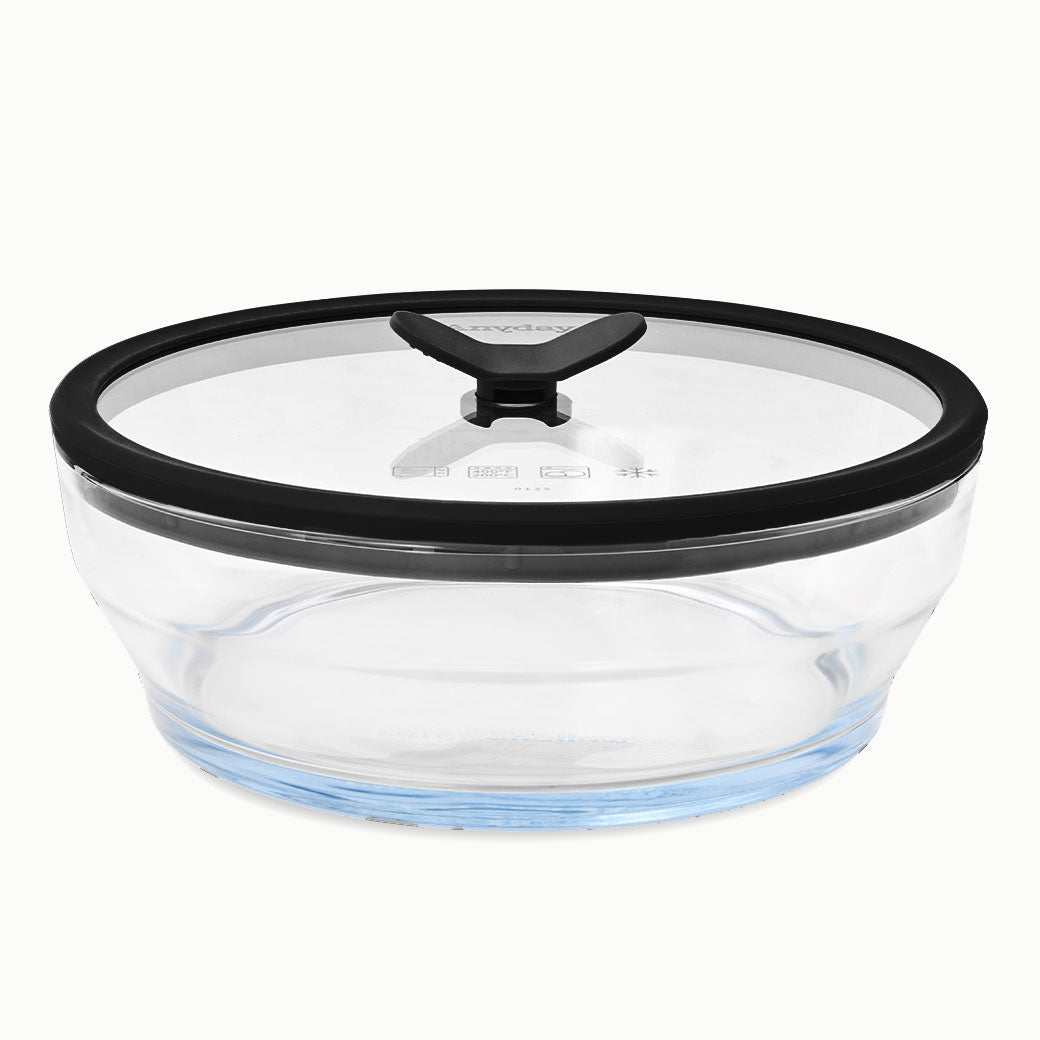 7-Cup Glass Round Shallow Dish