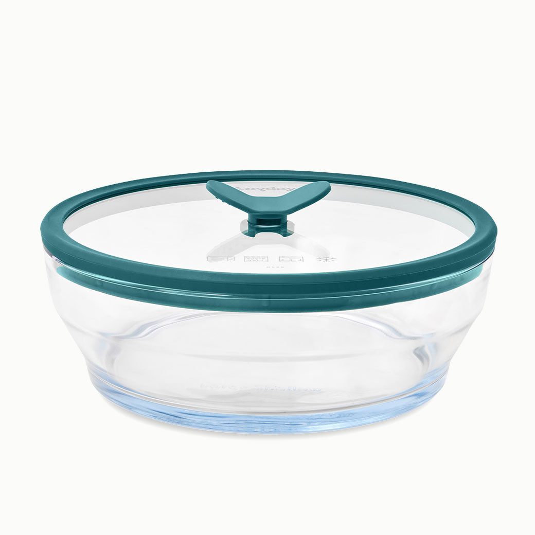7-Cup Glass Round Shallow Dish