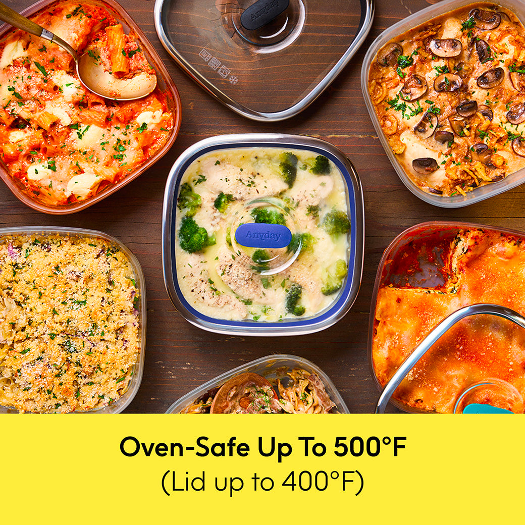 5.5-Cup Glass Square Shallow Dish