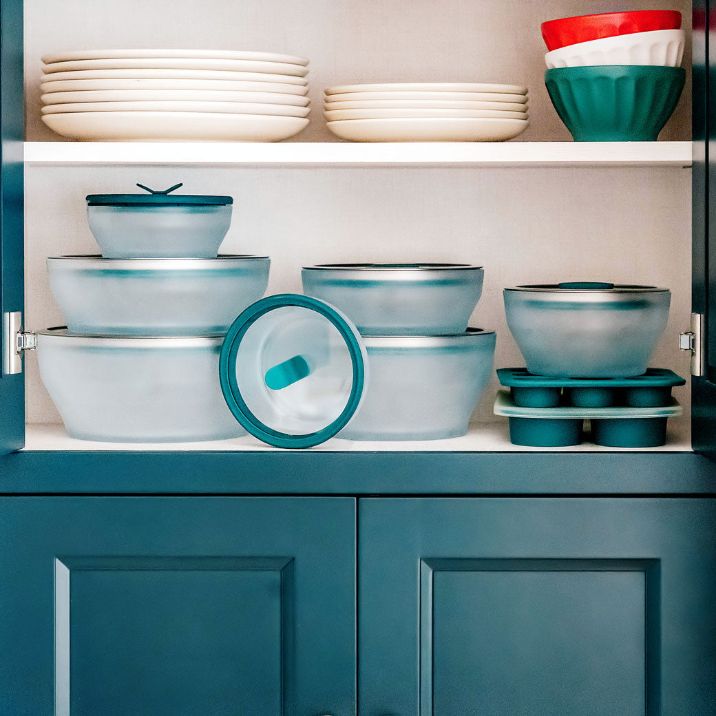 8-Piece Glass Round Dish Small Spaces Set