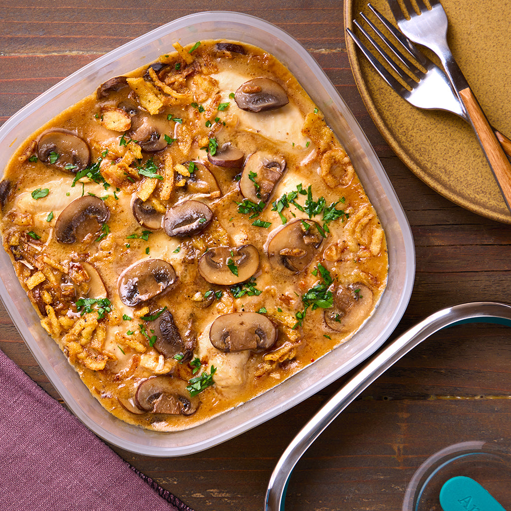Easy Creamy Chicken Marsala Casserole Anyday