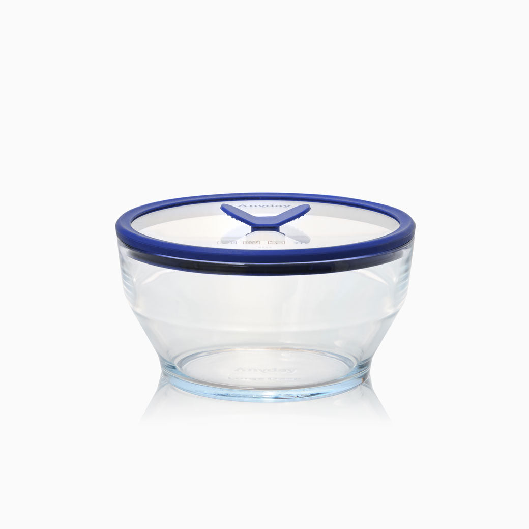 8-Cup Glass Round Deep Dish