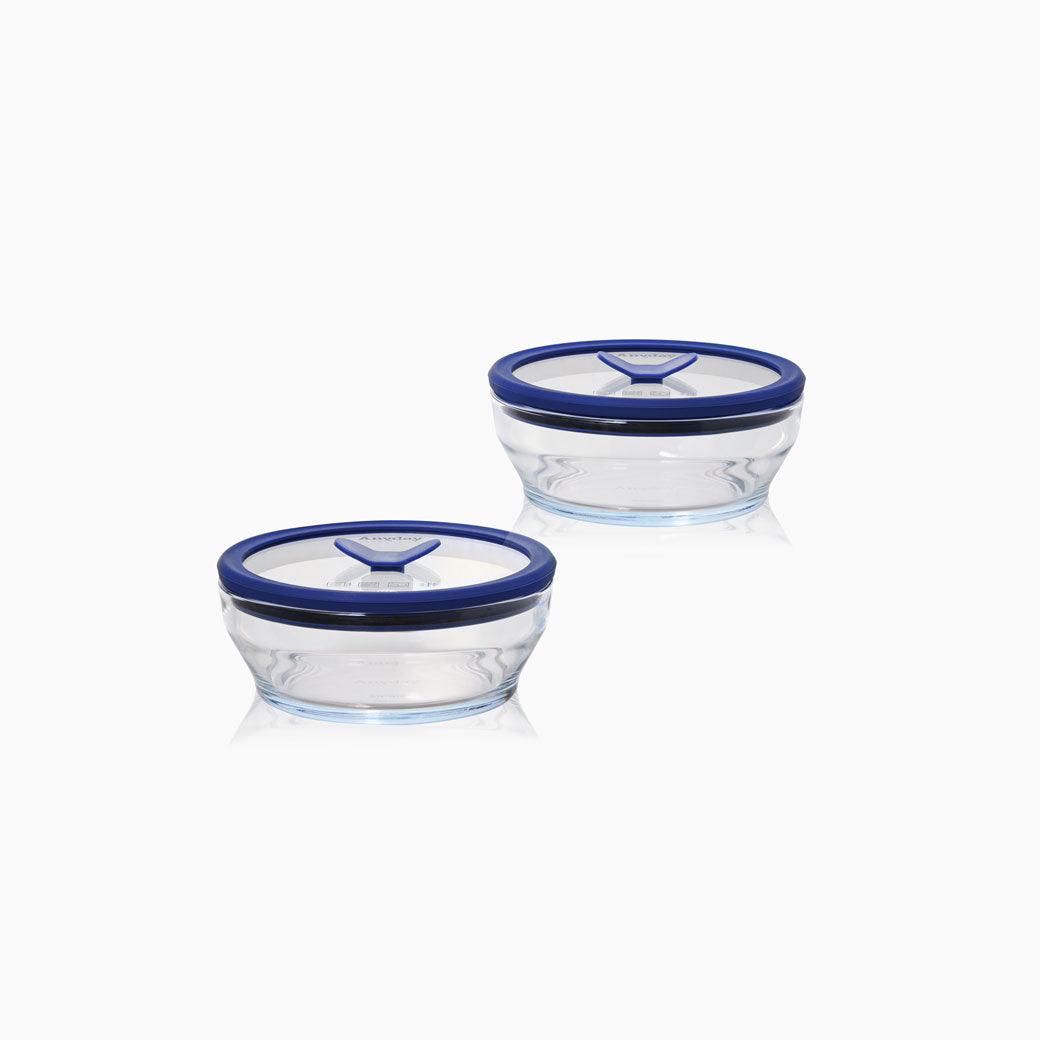 2-Cup Glass Round Dish Multipack