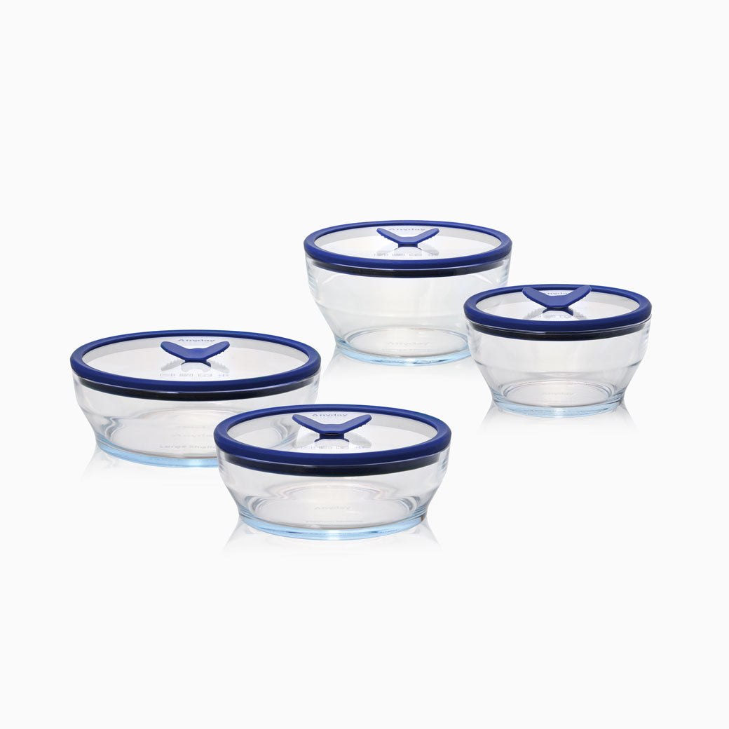 8-Piece Glass Round Dish Set