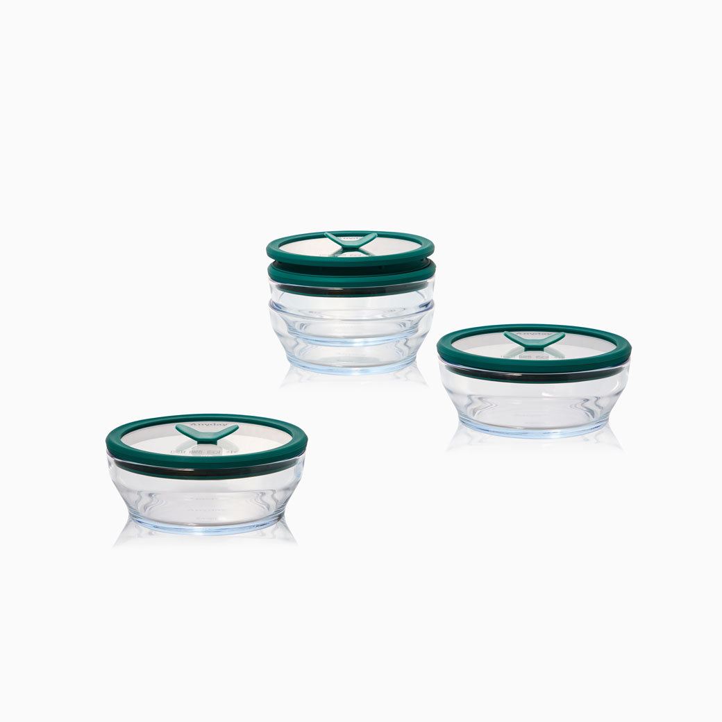 2-Cup Glass Round Dish Multipack