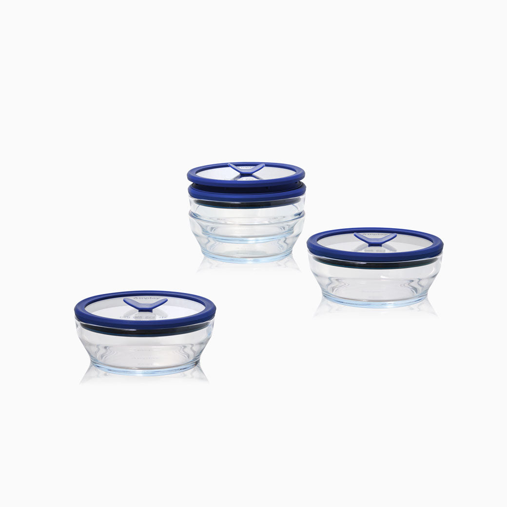 2-Cup Glass Round Dish Multipack
