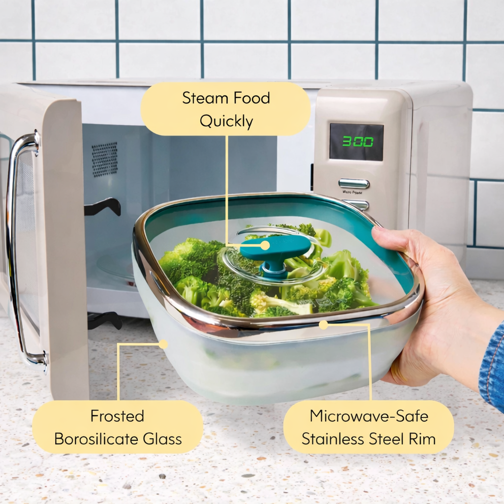 10-Cup Glass Square Shallow Dish