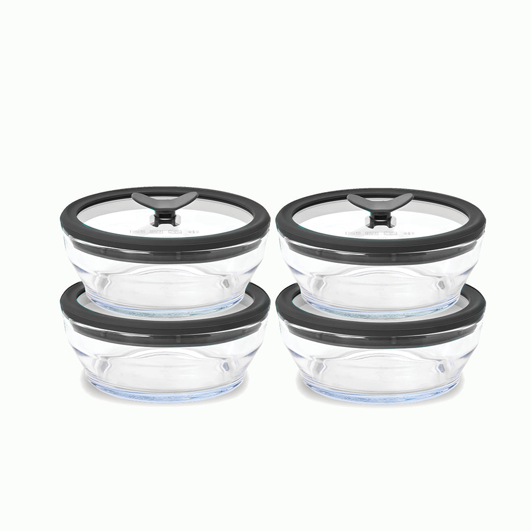2-Cup Glass Round Dish Multipack