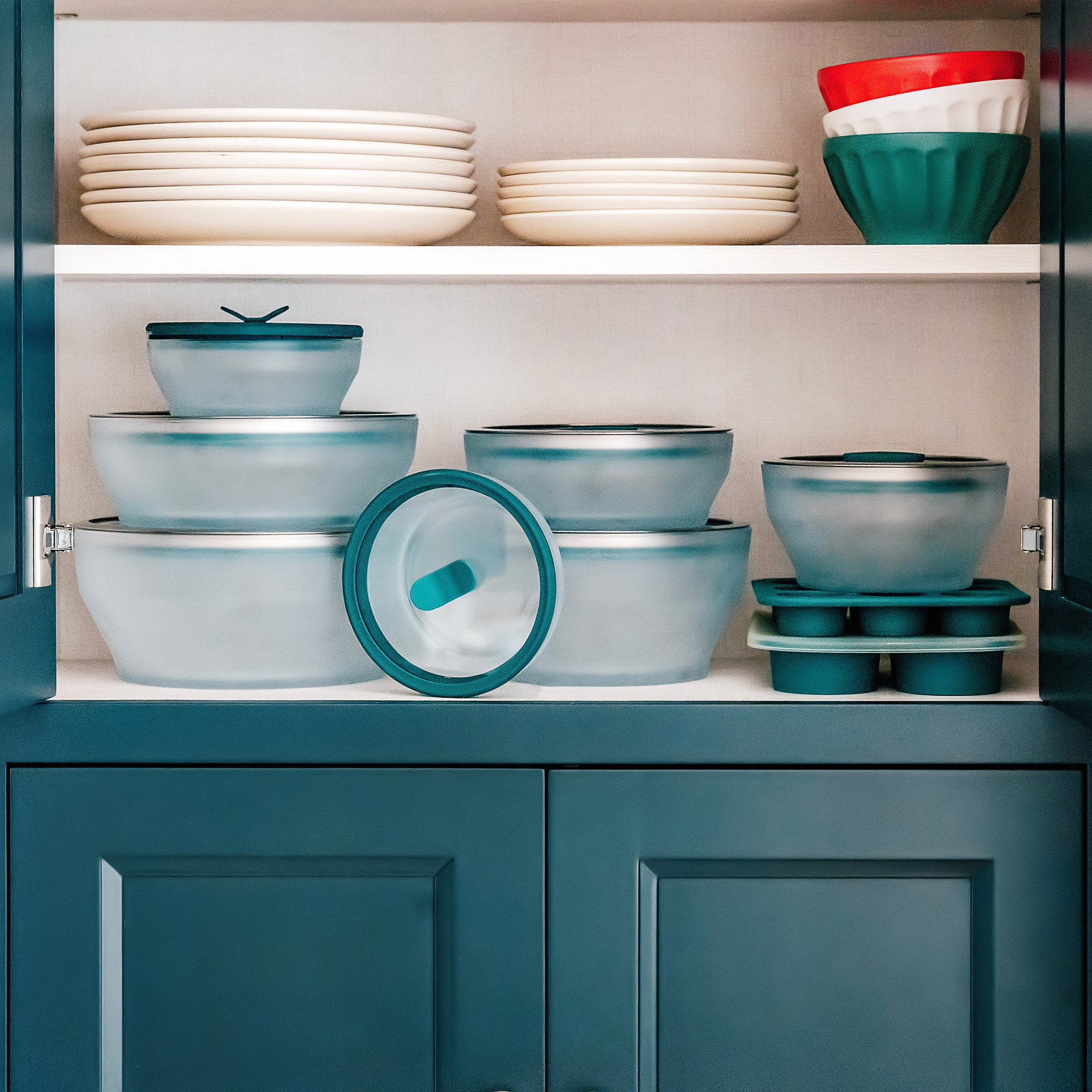 14-Piece Glass Round Dish Set