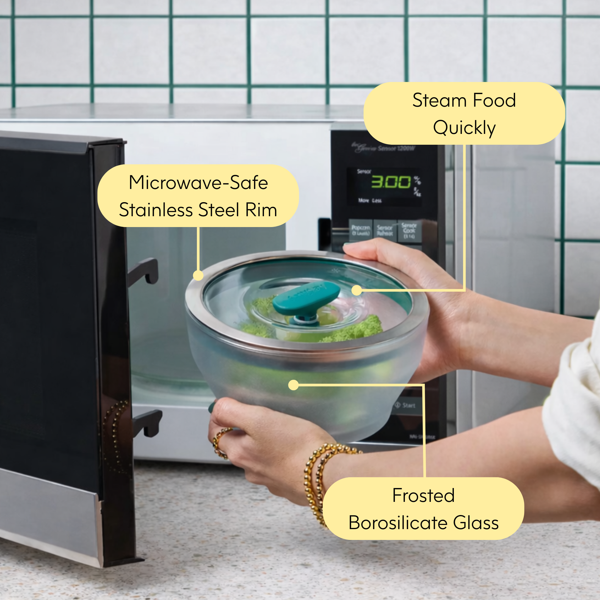 14-Piece Glass Round Dish Set