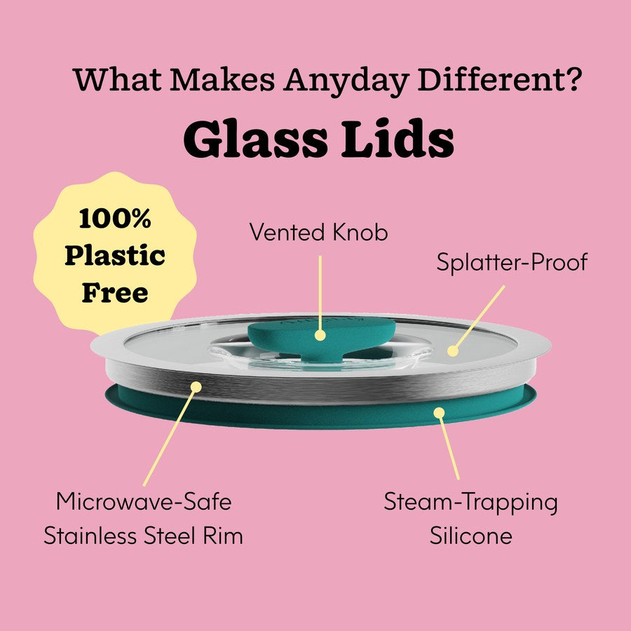 Anyday plastic-free glass lid and its components