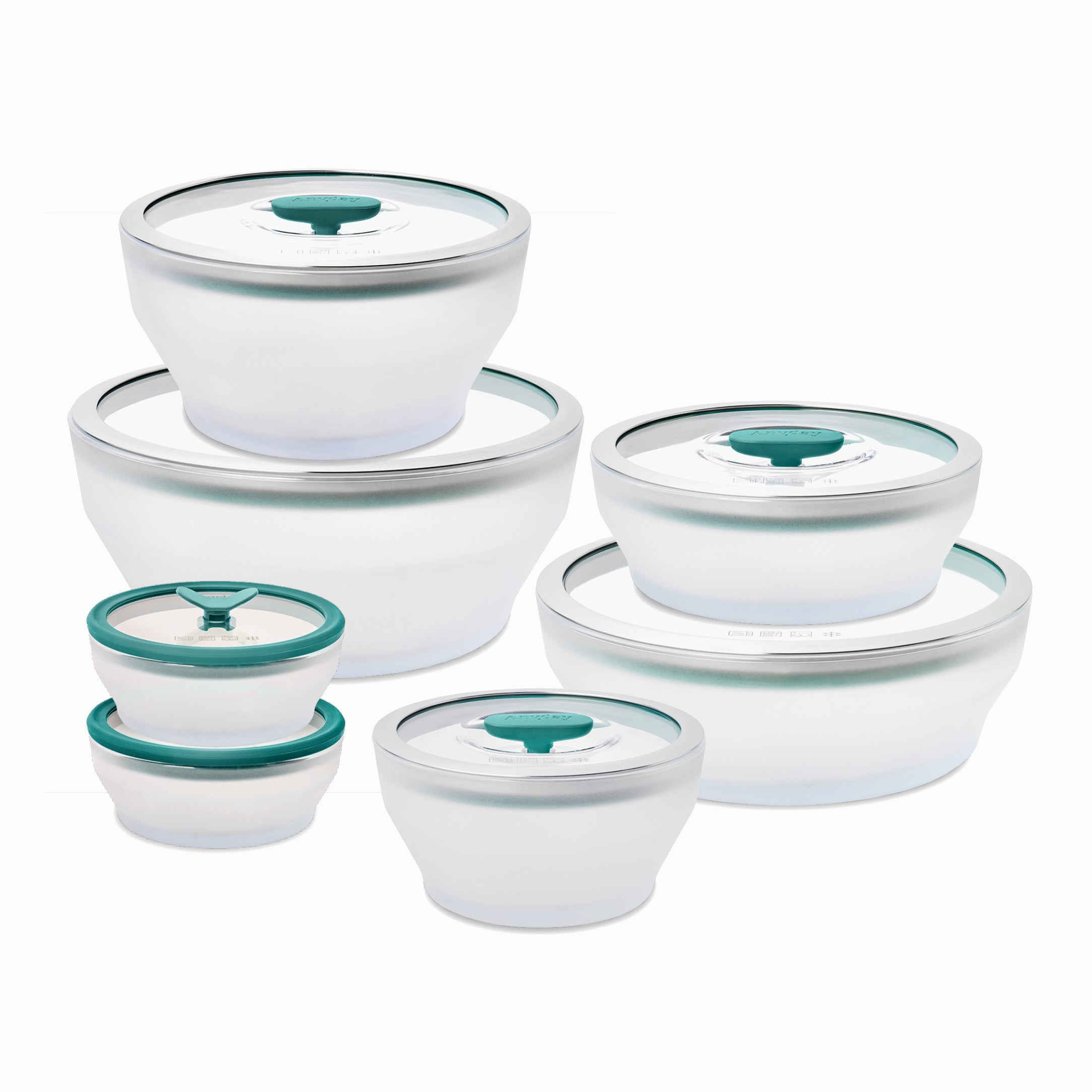 14-Piece Glass Round Dish Set