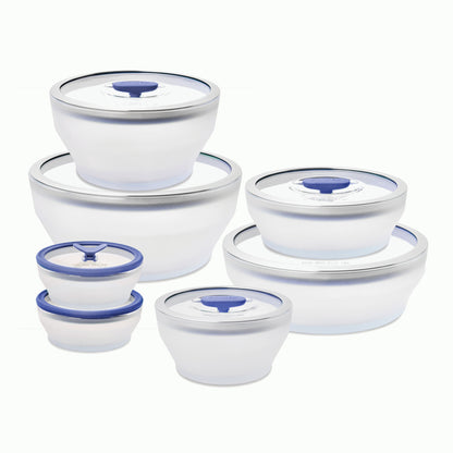 14-Piece Glass Round Dish Set