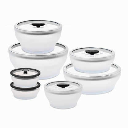 14-Piece Glass Round Dish Set
