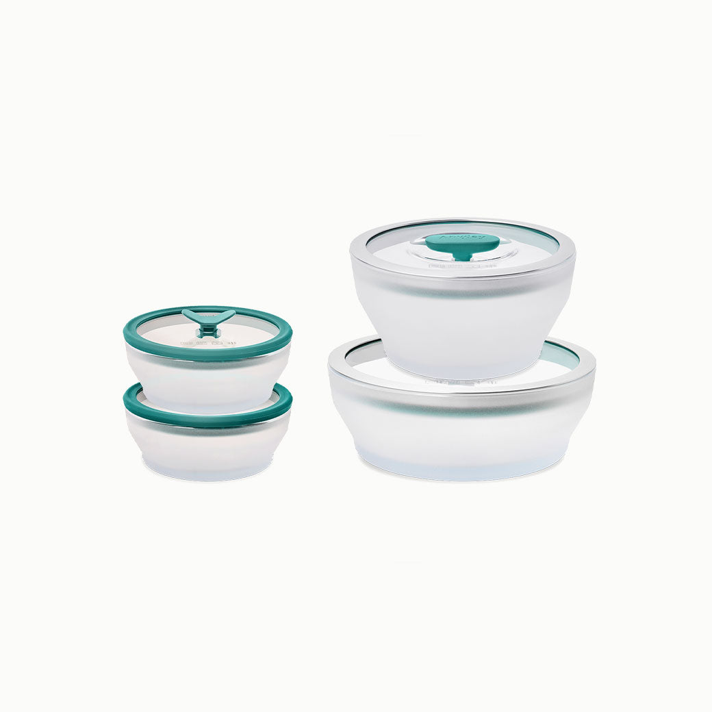 8-Piece Glass Round Dish Small Spaces Set