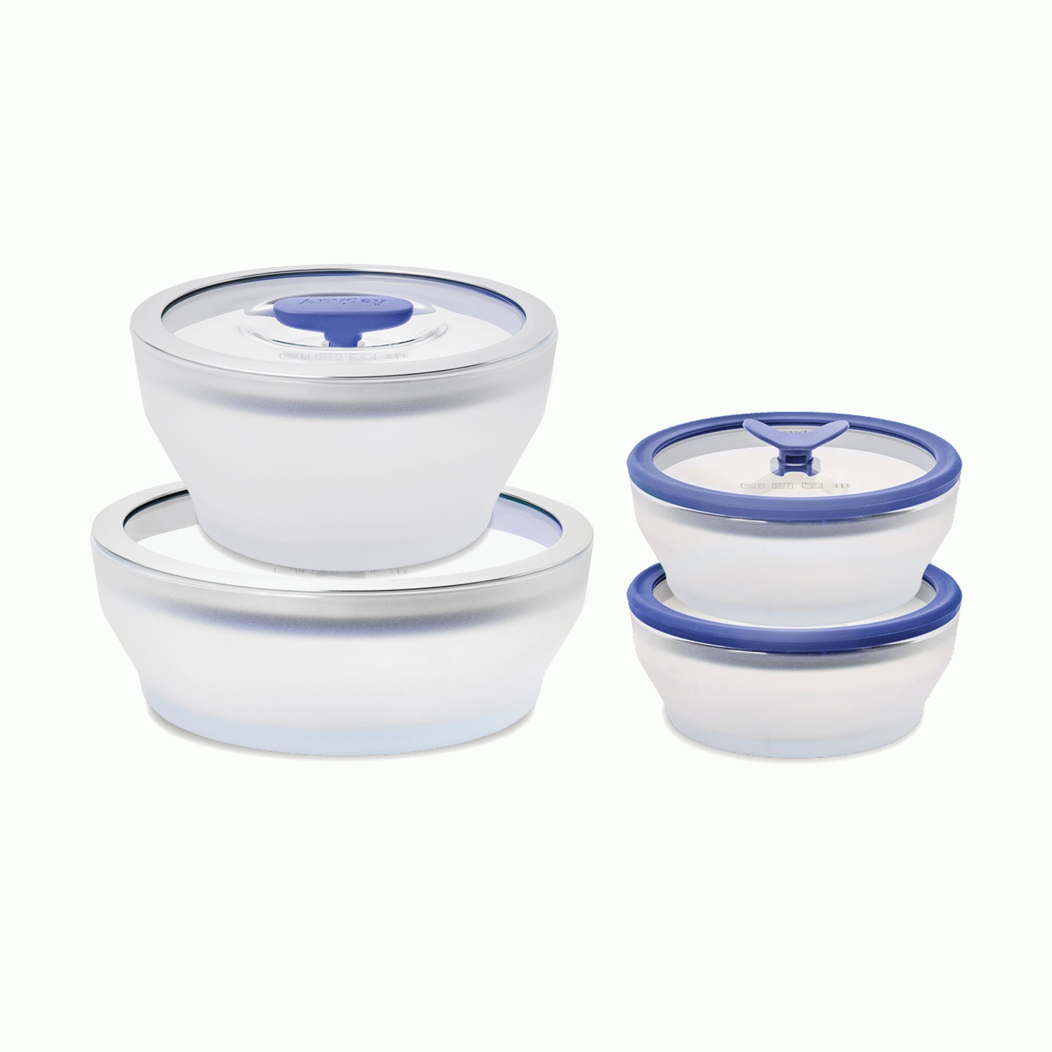 8-Piece Glass Round Dish Small Spaces Set