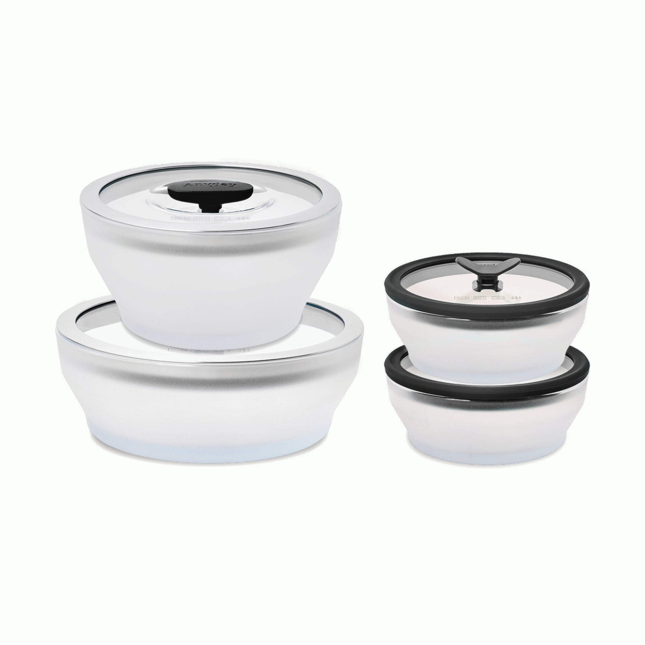 8-Piece Glass Round Dish Small Spaces Set