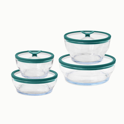 8-Piece Glass Round Dish Set