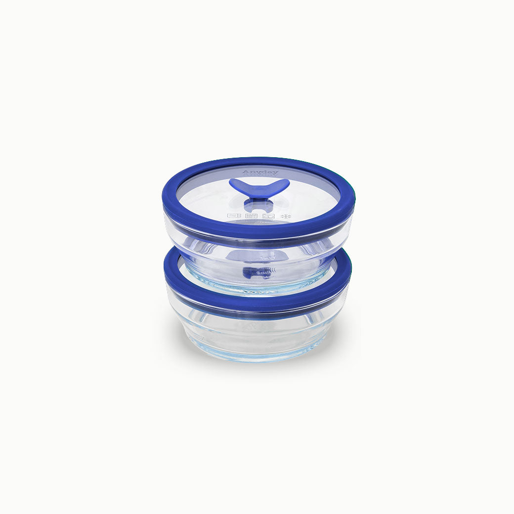 2-Cup Glass Round Dish Multipack
