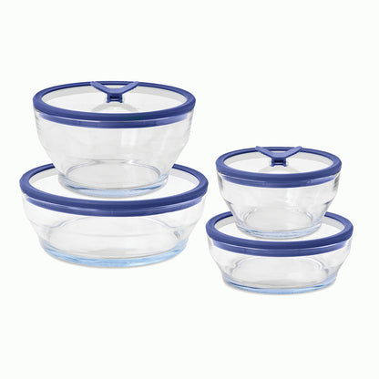 8-Piece Glass Round Dish Set