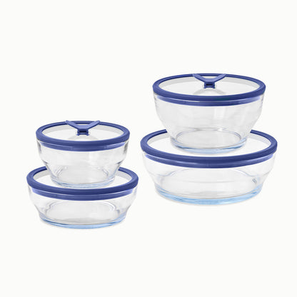 8-Piece Glass Round Dish Set