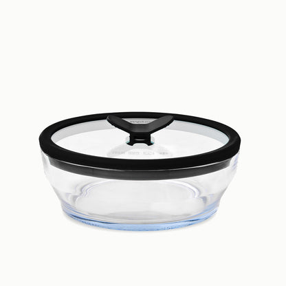 4-Cup Glass Round Shallow Dish
