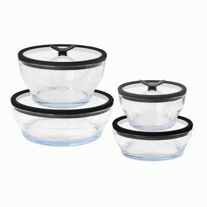 8-Piece Glass Round Dish Set