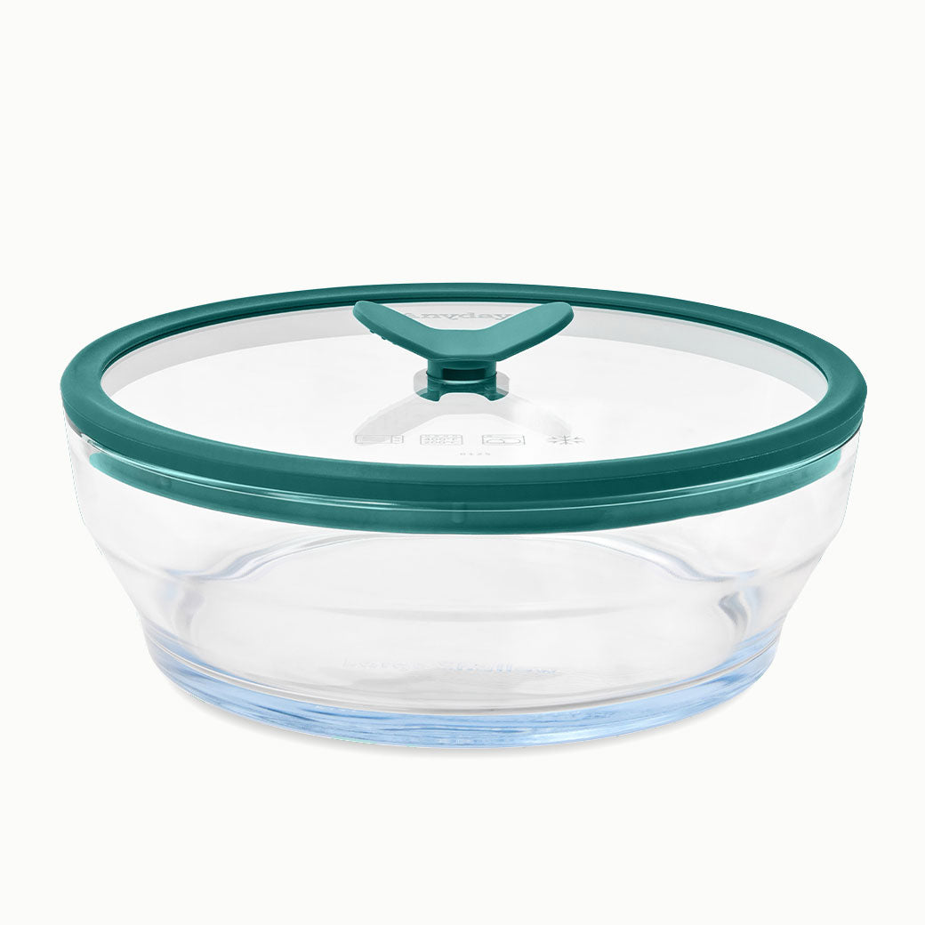 7-Cup Glass Round Shallow Dish