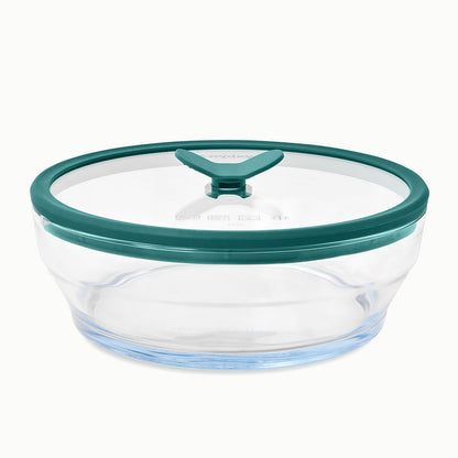 7-Cup Glass Round Shallow Dish