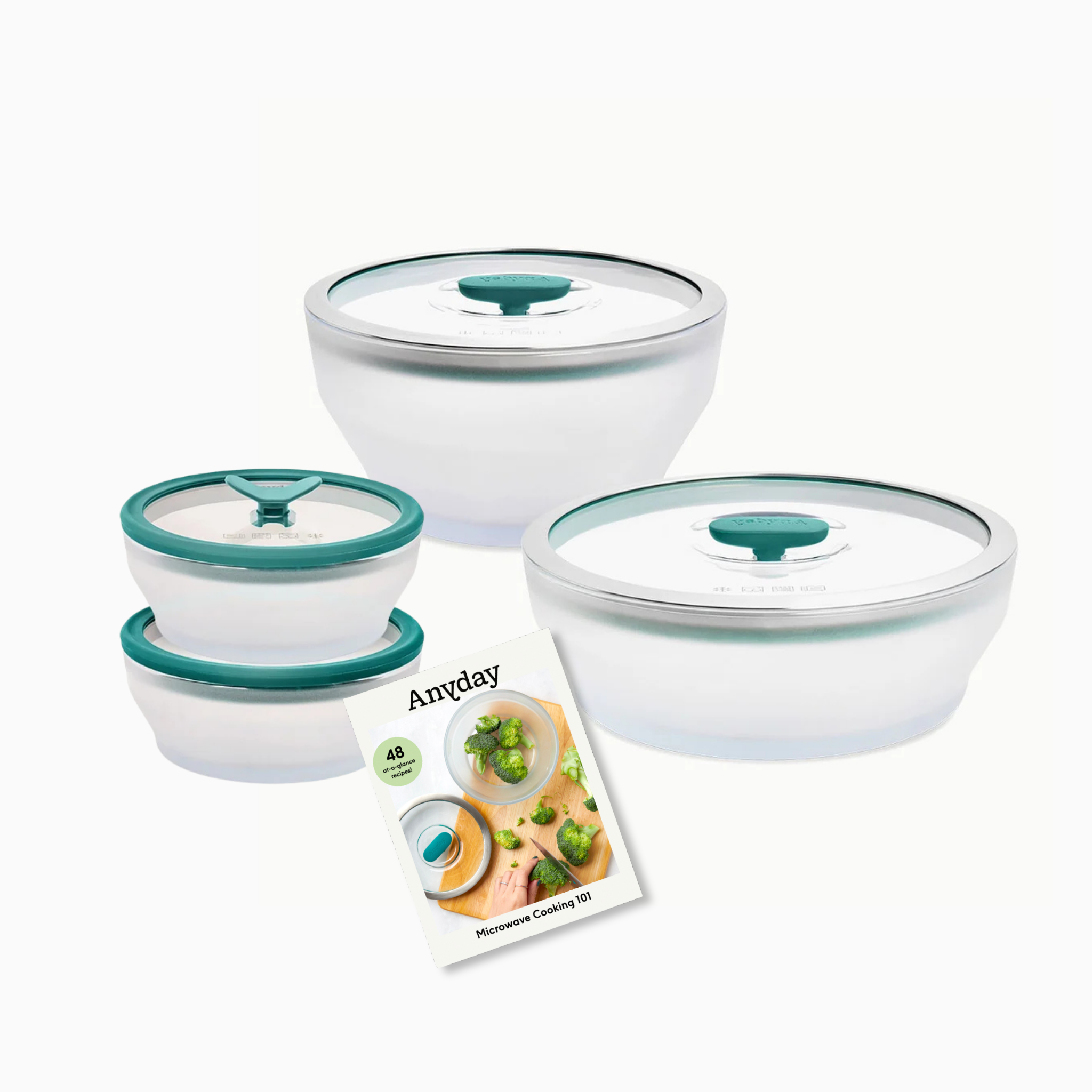 8-Piece Frosted Glass Round Dish Starter Set