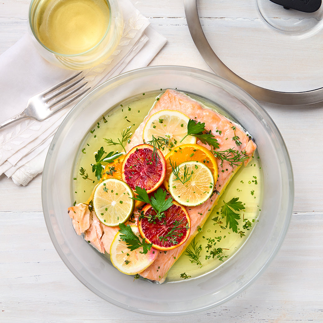Olive Oil Poached Salmon in the Microwave | Anyday
