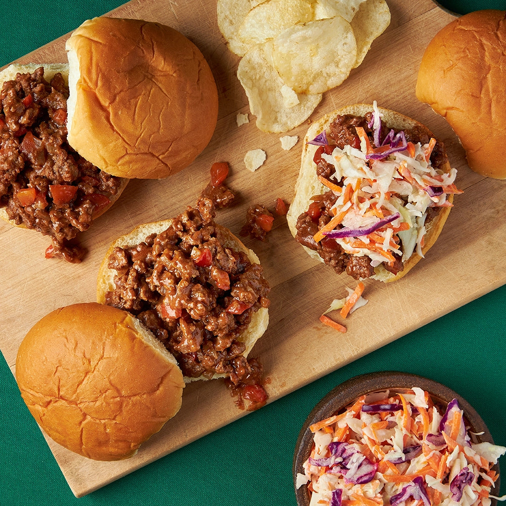 Flavorful Sloppy Joes made in the microwave using the glass Anyday dish, ensuring perfectly cooked, saucy ground meat for a quick and satisfying meal. Ideal for busy weeknights, ready in minutes.