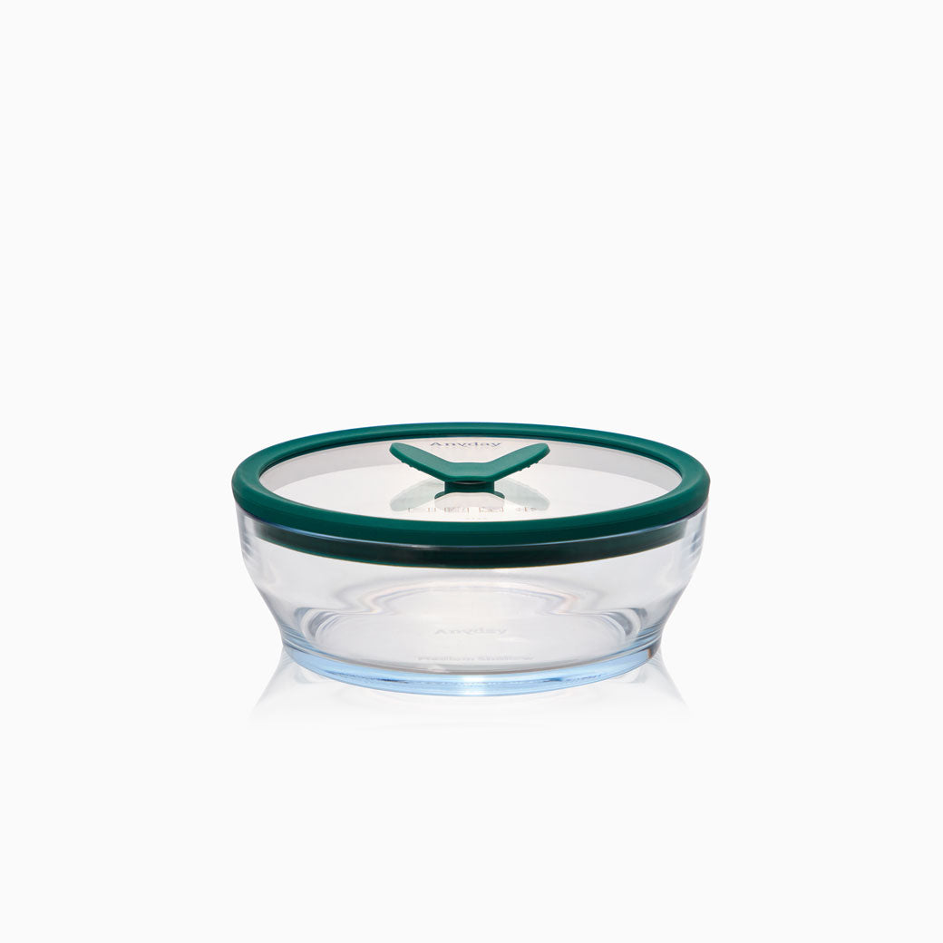 4-Cup Glass Round Shallow Dish