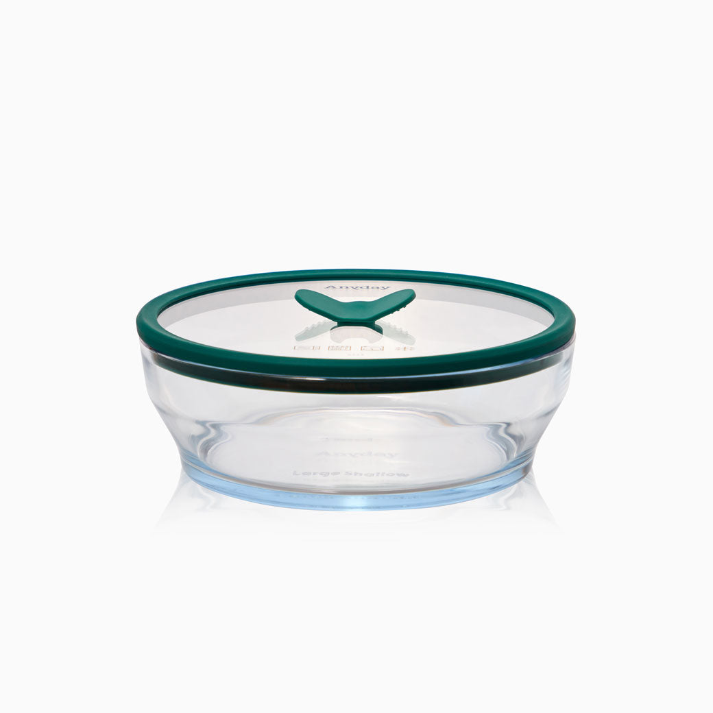 7-Cup Glass Round Shallow Dish