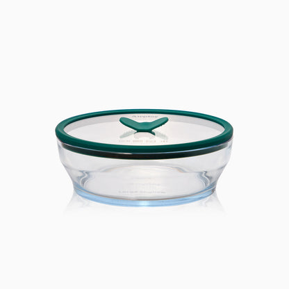 7-Cup Glass Round Shallow Dish