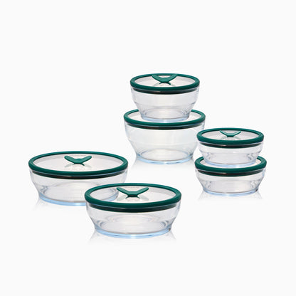 12-Piece Glass Round Dish Set