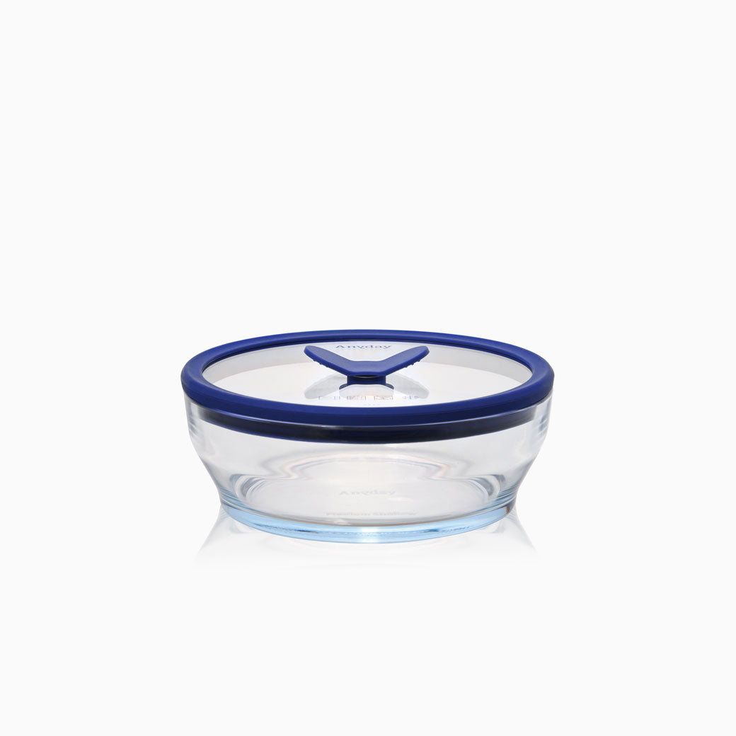 4-Cup Glass Round Shallow Dish