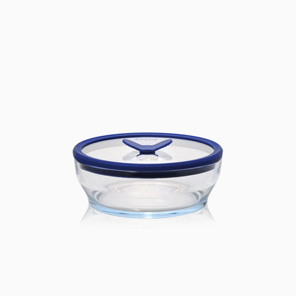 4-Cup Glass Round Shallow Dish