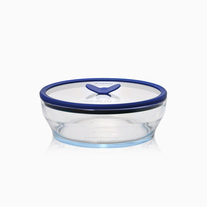 7-Cup Glass Round Shallow Dish
