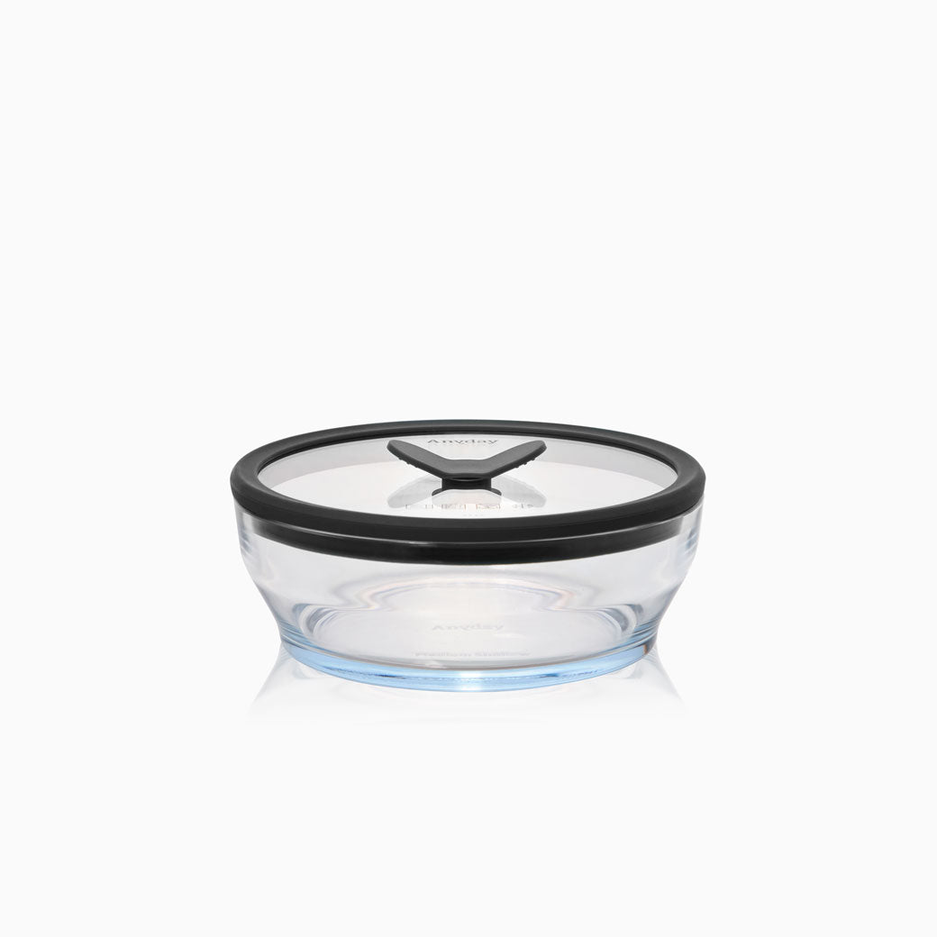 4-Cup Glass Round Shallow Dish